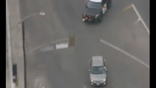 California highway patrol engaged in a pursuit near los angeles.