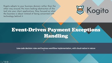 Event-Driven Payment Exception Handling Using Kogito