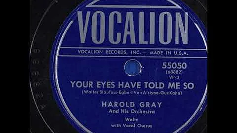 Your Eyes Have Told Me So (1949) - Harold Gray