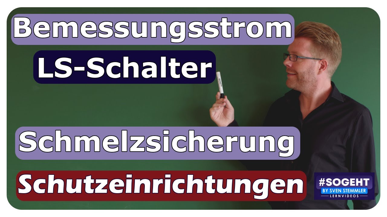 Vorschaubild zum Lernvideo "Bemessungsstrom In - Überstrom-Schutzeinrichtungen - einfach und anschaulich erklärt"
