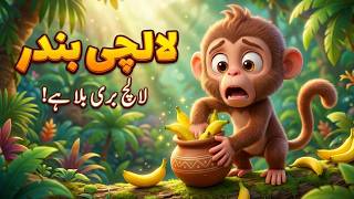 The Greedy Monkey – Moral Story for Kids | laalchi bandar | Learn a Moral Story | ZippyKids TV