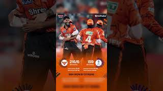 srh won by 57 runs ❤️ #ipl2026 #cricket #indiancricketer #ipl #iplhighlights #sunrisershyderabad