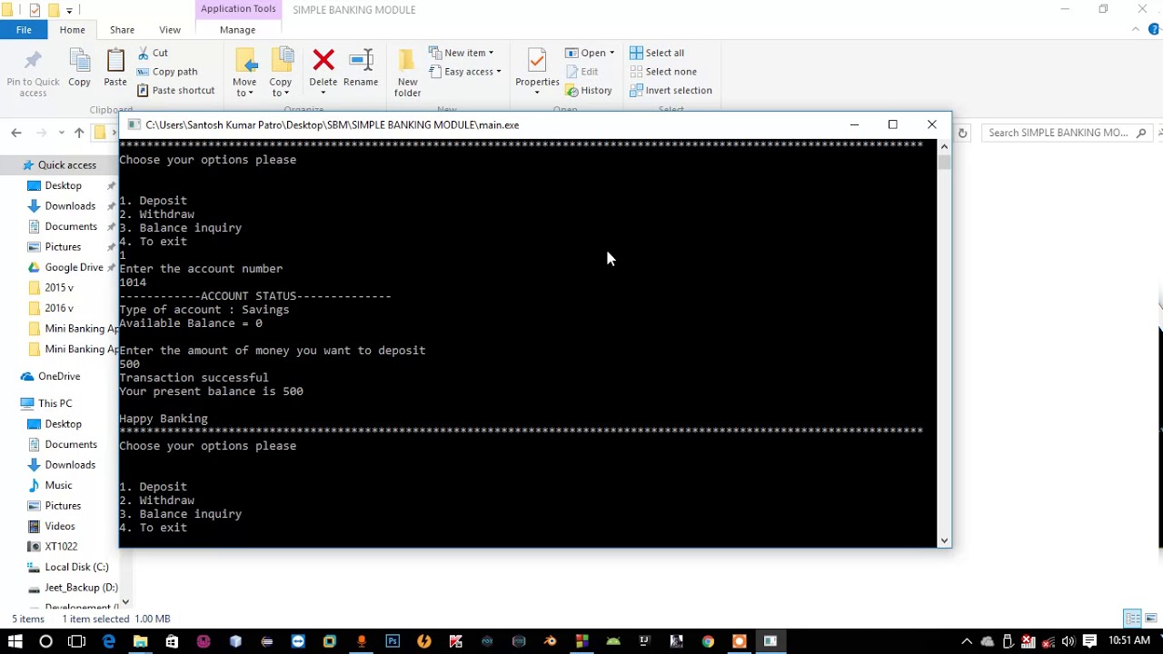 C Small Program SIMPLE BANKING MODULE YouTube C small program simple banking module youtube