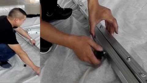 How to install a fast folding projection screen with a skirt