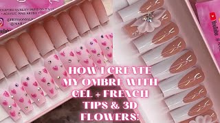 EASY ! HOW TO DO OMBRE WITH GEL POLISH | HOW TO MAKE PRESS ON NAILS FOR BEGINNERS How to gelx ombre