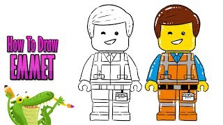 lego draw easy emmet coloring step