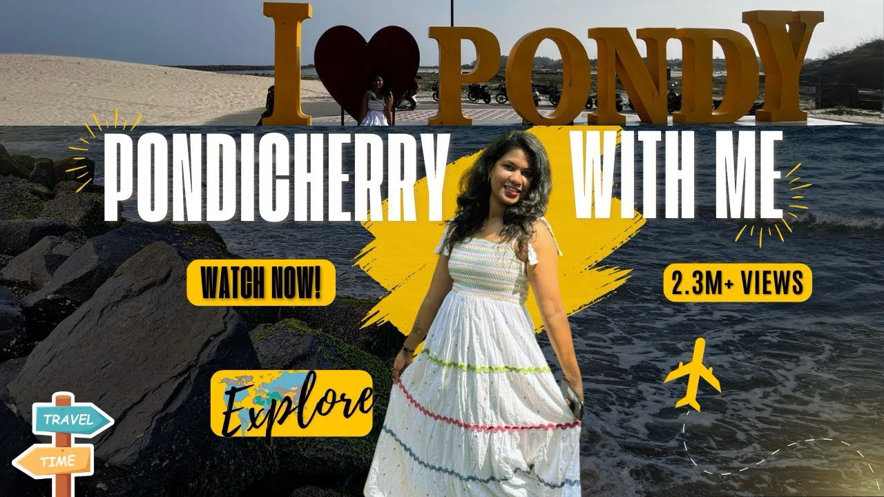 Pondicherry in One Day 😍 | French Streets, Rock Beach & Budget Food | Solo Girl Travel2026 budget 