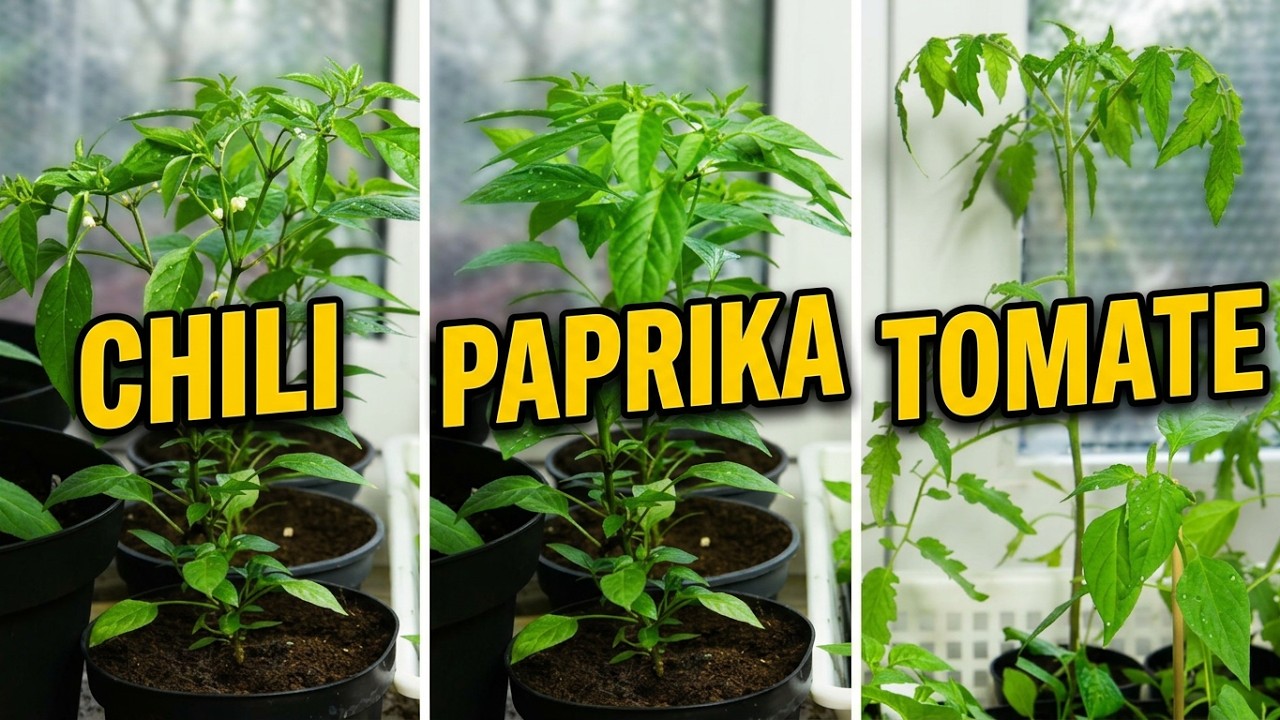 Chili, Paprika und Tomaten nach 5 Monaten: Der Wachstumsvergleich