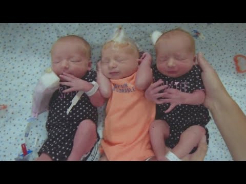 Woman thought she had kidney stones, gave birth to triplets