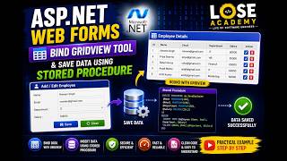 ASP.NET Web Forms GridView Data Binding & Save Data Using Stored Procedure | C# | SQL Server | Hindi