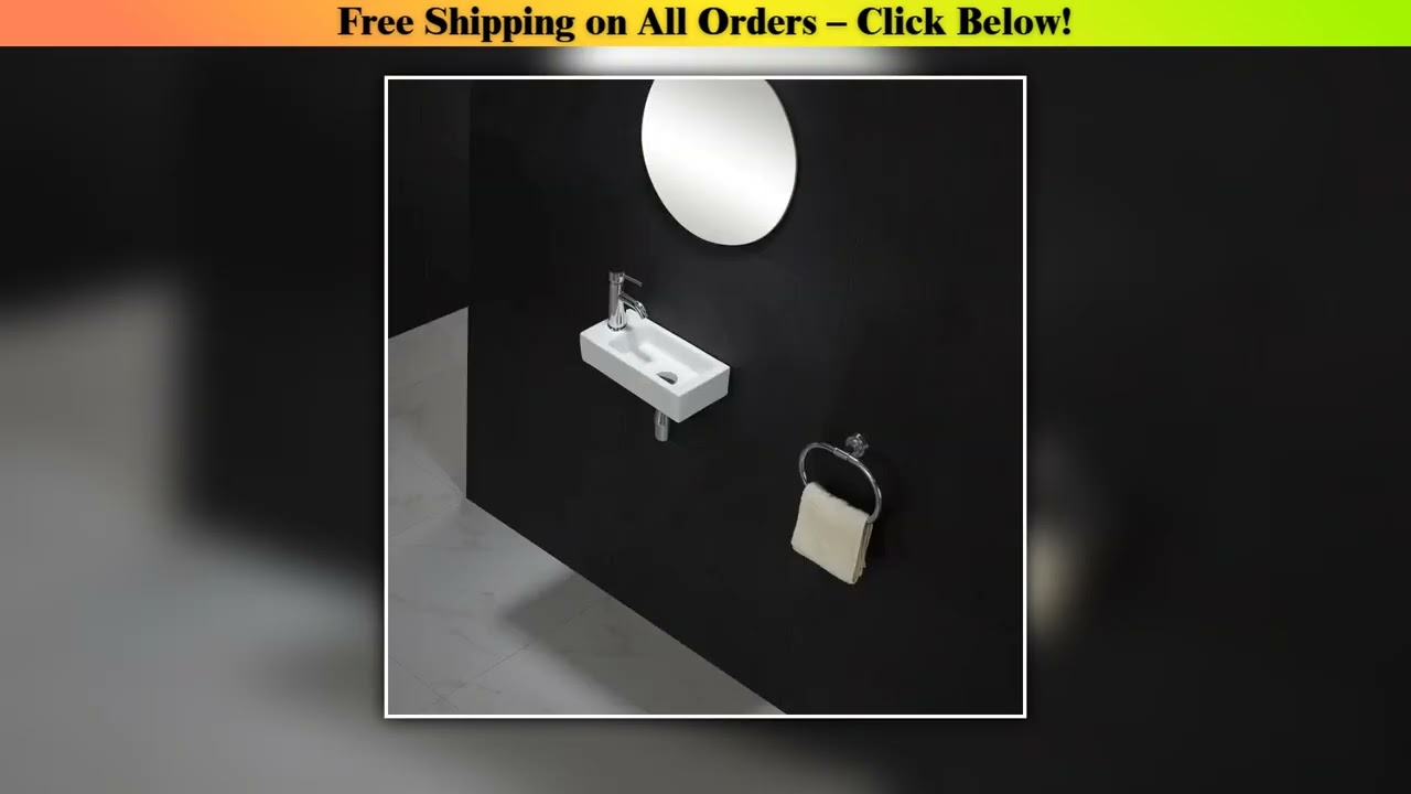 Bathroom Mini Wall-mounted Wash Basin Balcony Ultra-narrow Ceramic Bathroom Sink Family Bedroom
