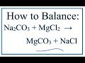 Balancing Chemical Equations Concepts