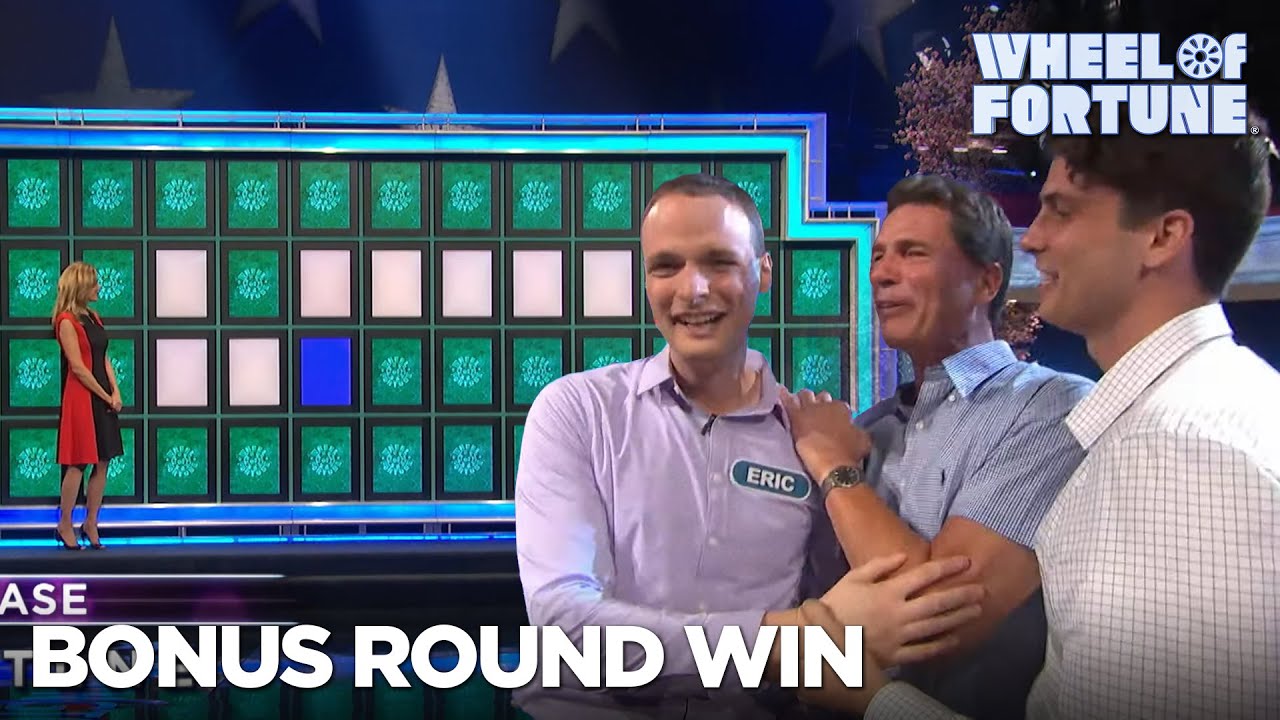 Eric Wins 100,000 in the Bonus Round! Wheel of Fortune YouTube