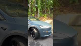 Tesla Model X Wrapped In 3M Satin Thundercloud