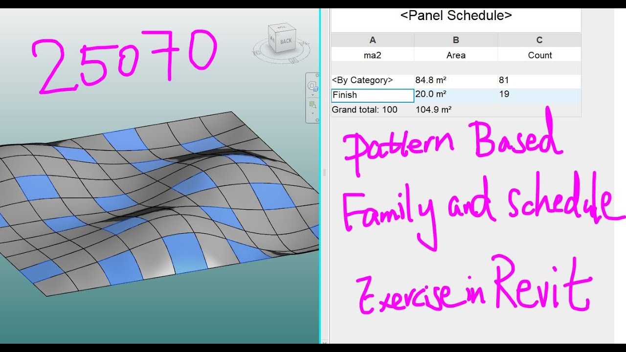 25070 - Pattern Based Family and Schedule Exercise in Revit - YouTube