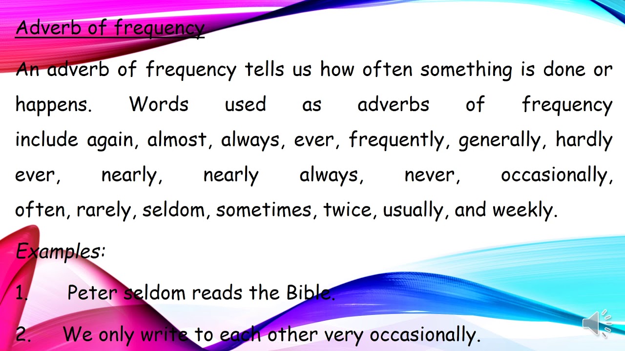 Week 9 Grammar Power Point Video on types of adverb - YouTube