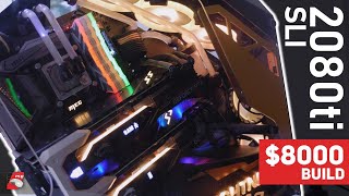 RTX 2080ti SLI 4K Gaming PC Build | 8000 USD Extreme RIG | SLIghtning BOLT Timelapse