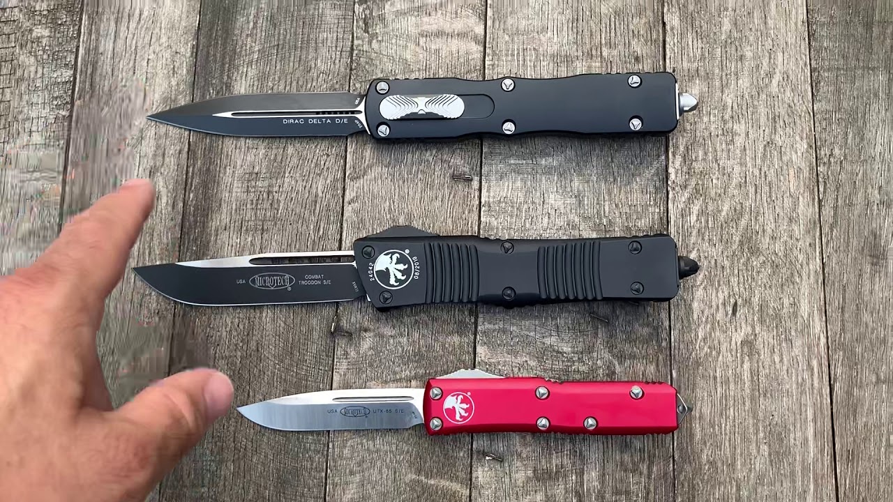 Microtech DiRac Delta, Combat Troodon, UTX85 and DiRac Comparison YouTube