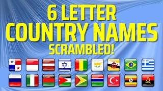 Guess 6 letter country names by scrambling the letters,  and with given CLUES!  w/ Google earth map screenshot 1