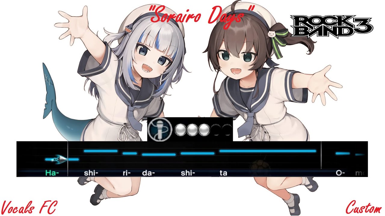 Sorairo Days by Natsuiro Matsuri & Gawr Gura Vocals 100% FC Rock Band 3 ...