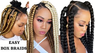 🔥EASY BOX BRAIDS/ Try these Tutorials  Step By Step   /101 /Protective Style Tupo1