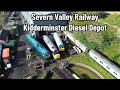 Severn valley railway  kidderminster diesel depot aerial views plus shunting moves with d1015