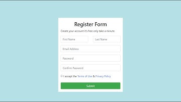 Create register page using Bootstrap |  Bootstrap Framework