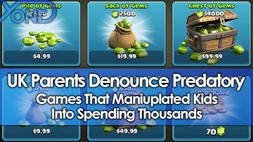 UK Parents Denounce Predatory Games That Manipulated Kids Into Spending Thousands