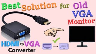 How to Connect HDMI to VGA Monitor | HDMI to VGA converter | Reuse your old VGA moniter under Rs 200