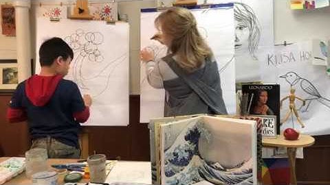 The Great Wave Art Lesson