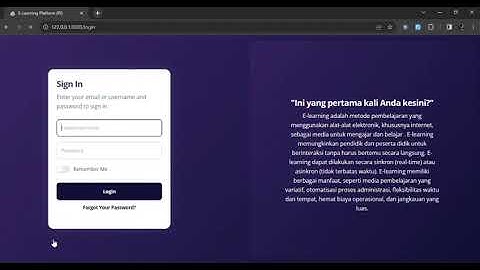 Aplikasi E Learning Laravel