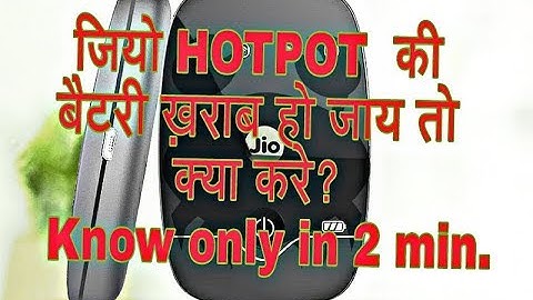 How to use Jio Hotpot without battery
