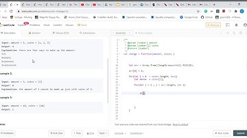 LeetCode - Coin Change 2  - Javascript