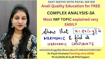 Complex Analysis 3A I Analytic Functions I RTMNU Sem-5 I M-9 I