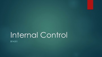 BFA501 - Introduction to Internal Control
