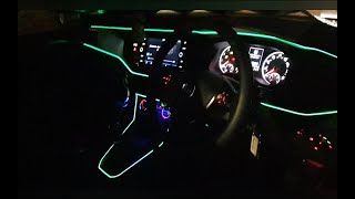 LED Installation on car dashboard, el led wiring (Car Interior LED Light setup) Volkswagen vw