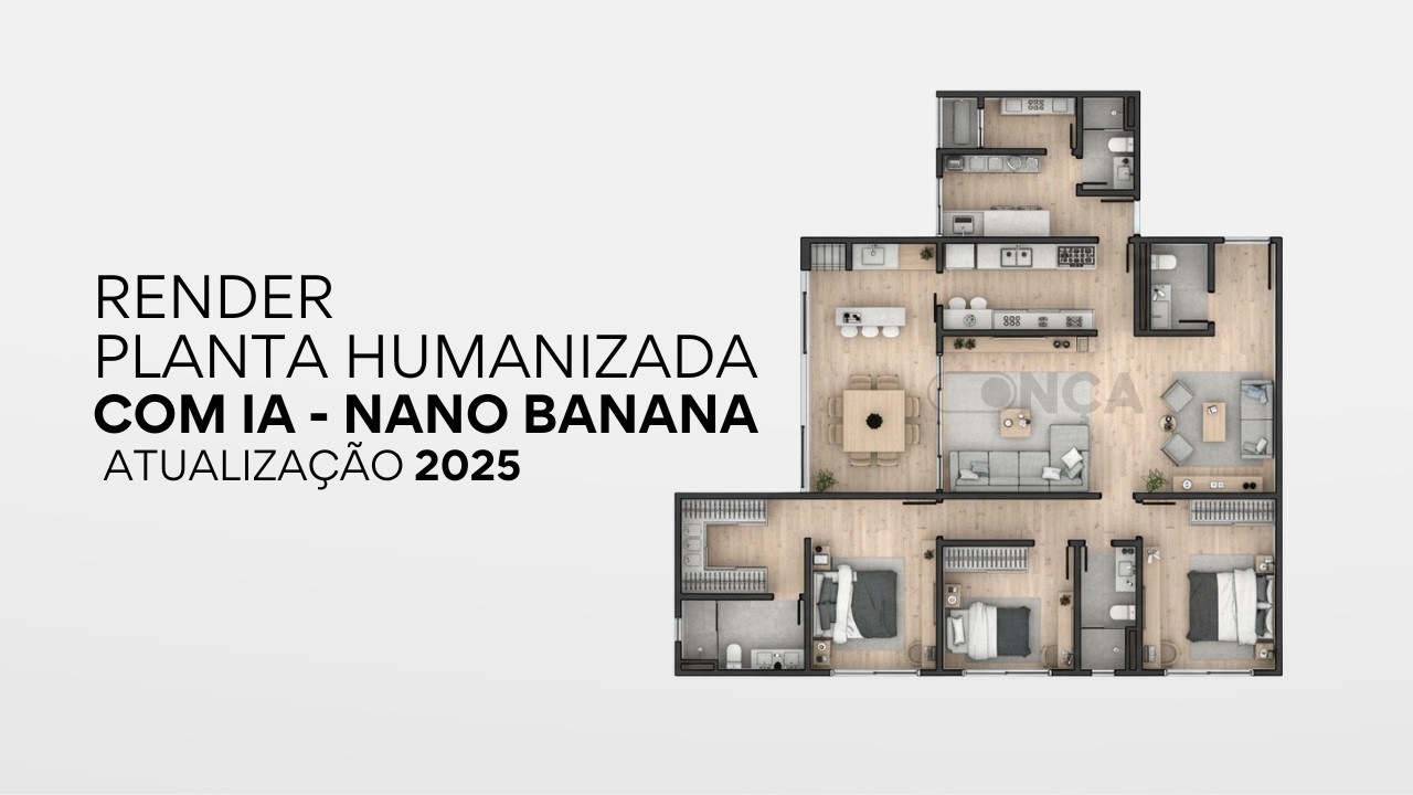 Como fazer uma planta humanizada com Inteligência Artificial - Nano Banana IA para arquitetura