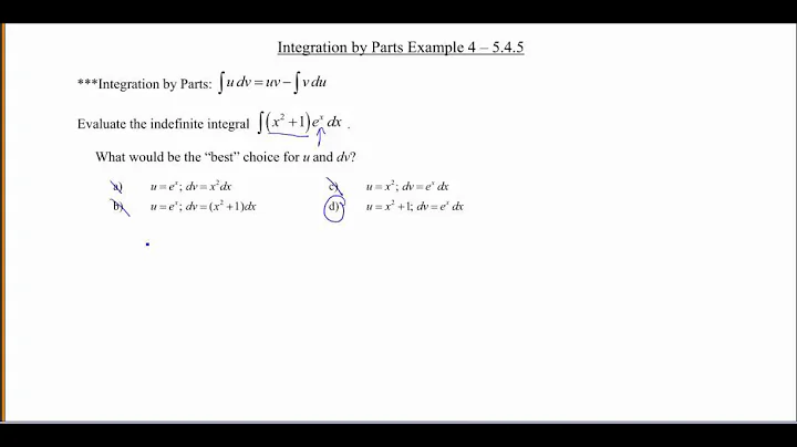 Screencast 5.4.5: Integration by Parts Example 4