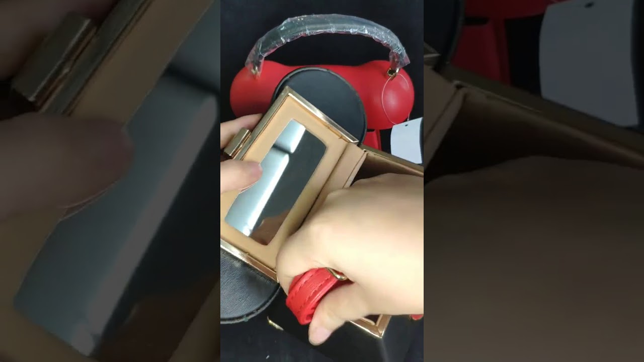 Vintage Telephone Shaped Prom Bags (Black/Red)