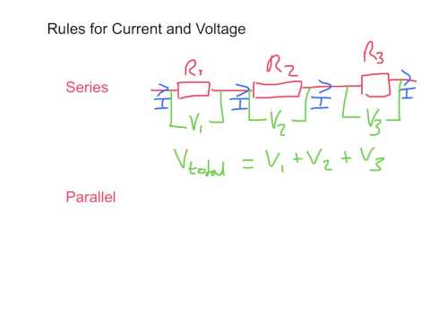 Rules for Current and Voltage in Series and Parallel Circuits