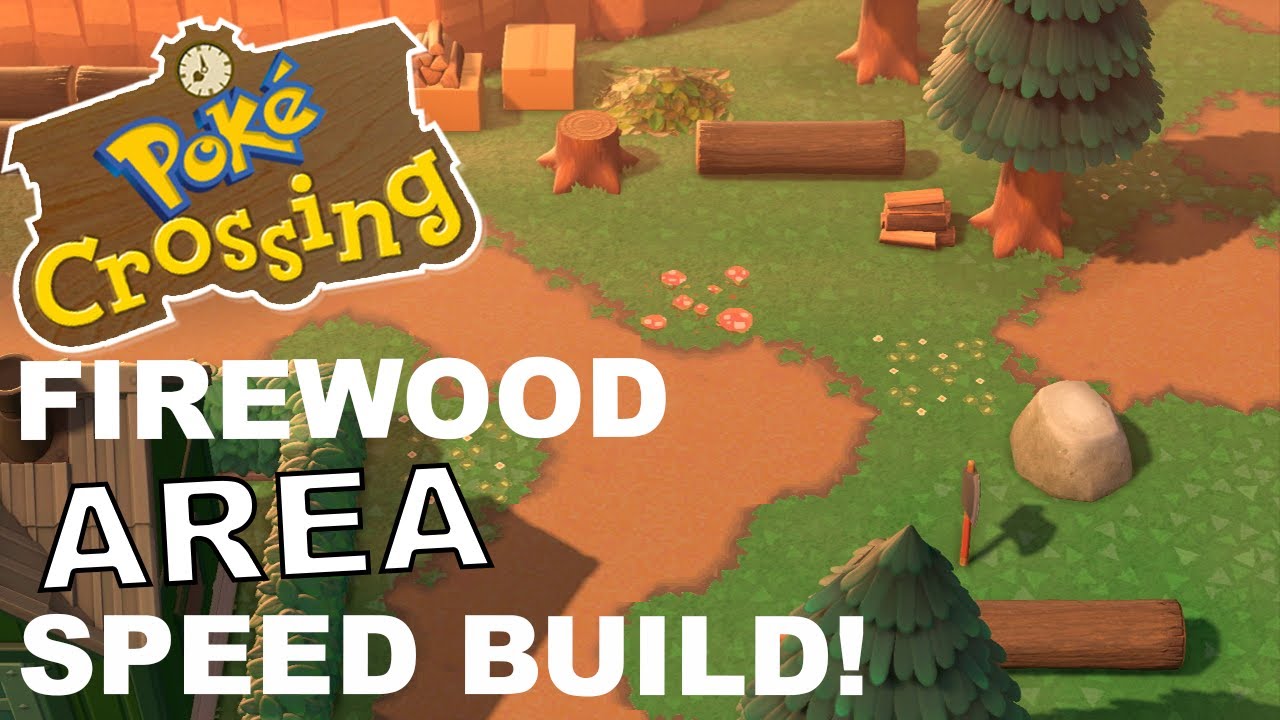 Firewood Chopping Area Speed Build! Getting Ready For Fall! (Animal Crossing New Horizons