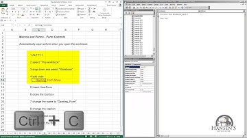 Macros and Forms Form Controls
