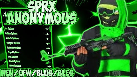 NUEVO SPRX ANONYMOUS/MOD MENU/PARA/HEN/CFW/BLUS/BLES/GTA 5/PS3