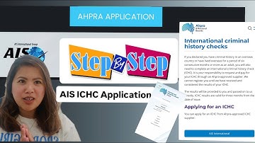 Step-by-Step AIS International Criminal History Check (ICHC) for AHPRA registration