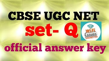 CBSE UGCNET official answer key papar 1st{SET-Q} 08 july 2018 #wifiugcnettet