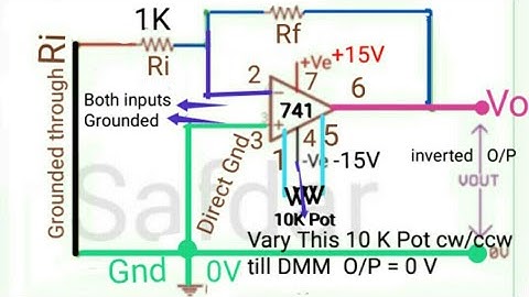 Offset Null adjustment -Op-Amp 741
