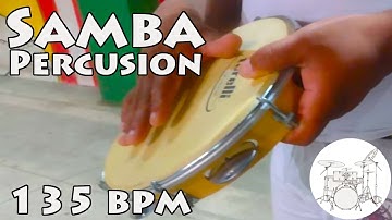 Play along drums Samba 135 bpm :: Batería Para Tocar Samba 135 bpm