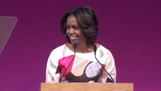 Michelle Obama promotes global education during speech at Stanford Center at Peking University