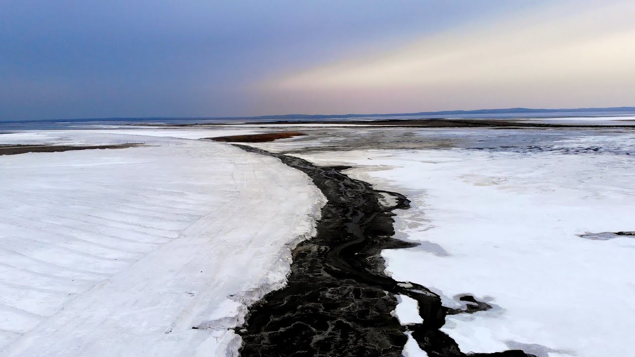 Badlands Saskatchewan salt flats look like an alien landscape when seen from the air