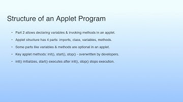 Medium Summary | Lecture 34: Applet Programming—I